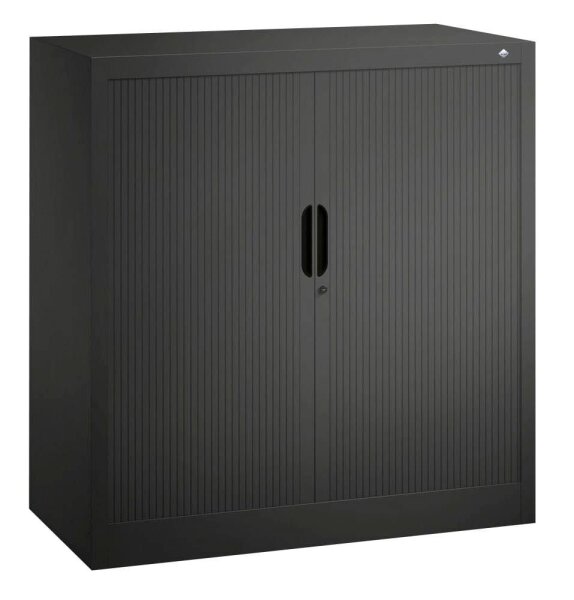 CP Omnispace Rollladenschrank schwarzgrau 2 Fachböden 120,0 x 42,0 x 103,0 cm