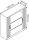 CP Omnispace Rollladenschrank schwarzgrau 2 Fachböden 120,0 x 42,0 x 123,0 cm