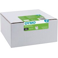 DYMO Etikettenrollen für Etikettendrucker S0722540 weiß, 57,0 x 32,0 mm, 12 x 1000 Etiketten