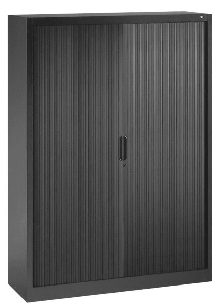 CP Omnispace Rollladenschrank schwarzgrau 3 Fachböden 120,0 x 42,0 x 166,0 cm