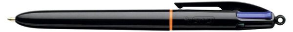 BIC 4-Farben-Kugelschreiber 4 Colours PRO schwarz/orange, Schreibfarbe: blau, rot, schwarz, grün, 1 St.