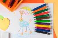 BIC Kids Plastidecor Triangle Wachsmalstifte farbsortiert, 12 St.