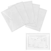 FolderSys Dokumententaschen DIN A4 transparent glatt 0,20...