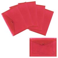 FolderSys Dokumententaschen DIN A4 rot glatt 0,20 mm, 10 St.
