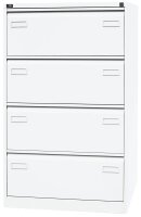 BISLEY LIGHT Hängeregistraturschrank verkehrsweiß 4 Schubladen 80,0 x 62,2 x 132,1 cm, 1 St.