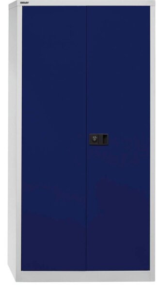 BISLEY Stahlschrank Universal E722A03G505 lichtgrau, oxofordblau 3 Fachböden 91,4 x 40,0 x 180,6 cm, aufgebaut, 1 St.