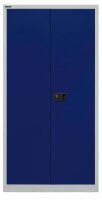 BISLEY Stahlschrank Universal E722A03G505 lichtgrau, oxofordblau 3 Fachböden 91,4 x 40,0 x 180,6 cm, aufgebaut, 1 St.