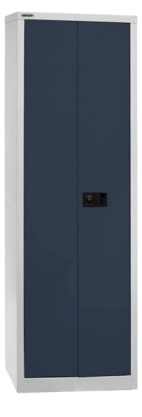 BISLEY Stahlschrank Universal E782A04B6525 lichtgrau, anthrazitgrau 4 Fachböden 60,0 x 40,0 x 195,0 cm, aufgebaut, 1 St.