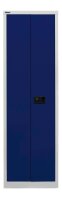 BISLEY Stahlschrank Universal E782A04B6505 lichtgrau, oxofordblau 4 Fachböden 60,0 x 40,0 x 195,0 cm, aufgebaut, 1 St.