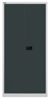 BISLEY Stahlschrank Universal E782A04525 lichtgrau, anthrazitgrau 4 Fachböden 91,4 x 40,0 x 195,0 cm, aufgebaut, 1 St.