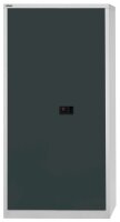 BISLEY Stahlschrank Universal E782A04525 lichtgrau, anthrazitgrau 4 Fachböden 91,4 x 40,0 x 195,0 cm, aufgebaut, 1 St.