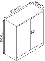 BISLEY Stahlschrank Universal E402A01G525 lichtgrau,...