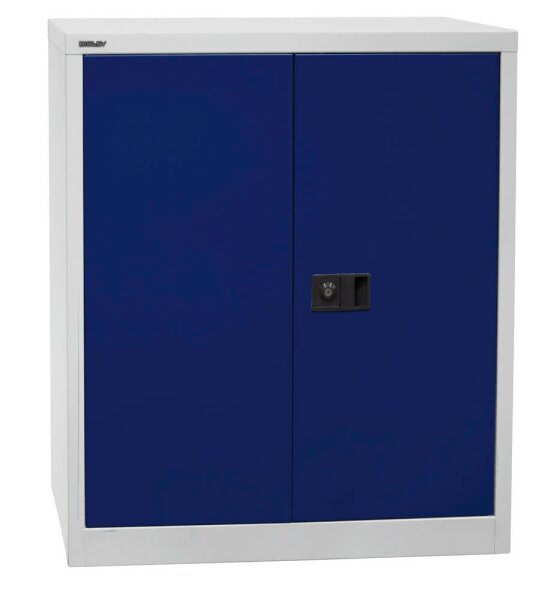 BISLEY Stahlschrank Universal E402A01G505 lichtgrau, oxofordblau 1 Fachboden 91,4 x 40,0 x 100,0 cm, aufgebaut, 1 St.