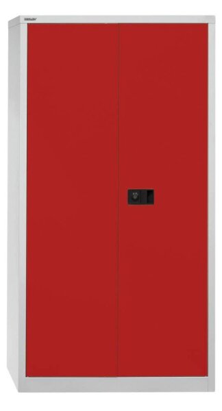 BISLEY Stahlschrank Universal E722A03G506 lichtgrau, kardinalrot 3 Fachböden 91,4 x 40,0 x 180,6 cm, aufgebaut, 1 St.