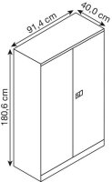 BISLEY Stahlschrank Universal E722A03G506 lichtgrau,...