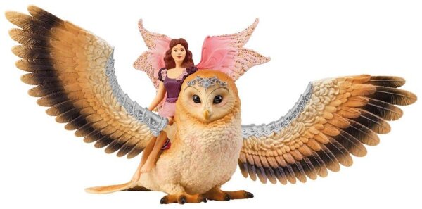 Schleich® Bayala 70789 Elfe auf Glitzer-Eule Spielfiguren-Set