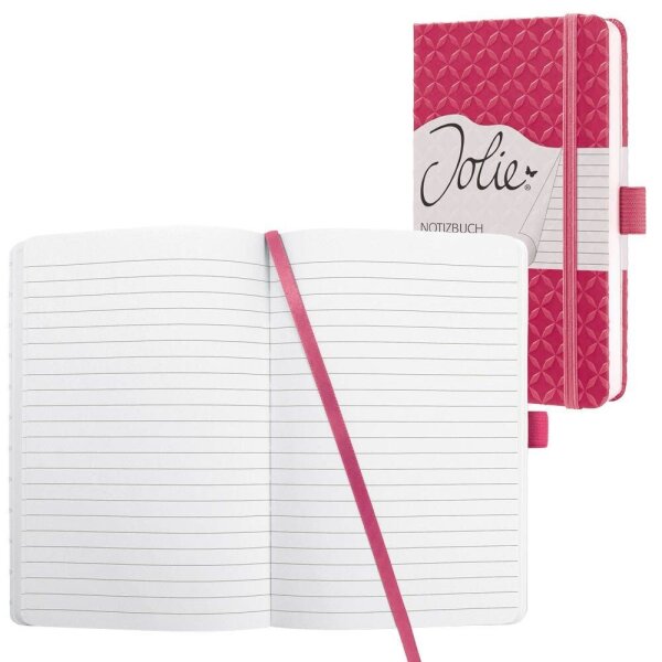 SIGEL Notizbuch Jolie® ca. DIN A6 liniert, fuchsia pink Hardcover 174 Seiten, 1 St.
