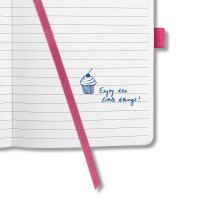 SIGEL Notizbuch Jolie® ca. DIN A6 liniert, fuchsia pink Hardcover 174 Seiten, 1 St.