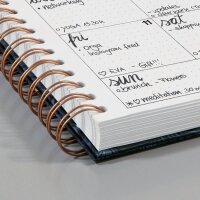 SIGEL Notizbuch mit Spirale Jolie® ca. DIN A5 punktkariert, schwarz/kupfer Hardcover 240 Seiten, 1 St.