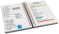 SIGEL Notizbuch mit Spirale Jolie® ca. DIN A5 punktkariert, schwarz/kupfer Hardcover 240 Seiten, 1 St.