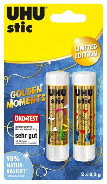 UHU stic GOLDEN MOMENTS Klebestifte 8,2 g, 2 St.