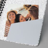 SIGEL Notizbuch mit Spirale Jolie® ca. DIN A5 punktkariert, pink/orange/weiß Hardcover 240 Seiten, 1 St.