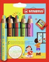 STABILO woody 3 in 1 Malset farbsortiert, 5 St.
