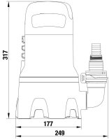 GARDENA Schmutzwasser-Tauchpumpe 9000 300 W