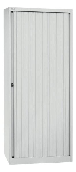 BISLEY Rollladenschrank lichtgrau 4 Fachböden 80,0 x 43,0 x 198,0 cm