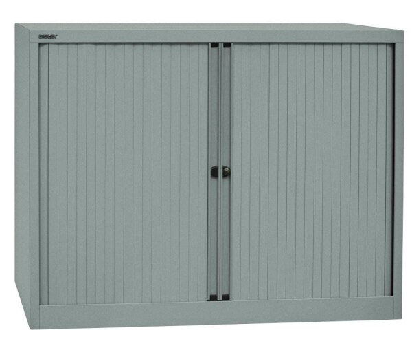 BISLEY Rollladenschrank silber 2 Fachböden 120,0 x 43,0 x 103,0 cm
