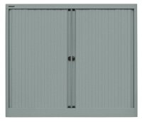 BISLEY Rollladenschrank silber 2 Fachböden 120,0 x 43,0 x 103,0 cm