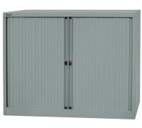BISLEY Rollladenschrank silber 2 Fachböden 120,0 x 43,0 x 103,0 cm