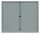 BISLEY Rollladenschrank silber 2 Fachböden 120,0 x 43,0 x 103,0 cm
