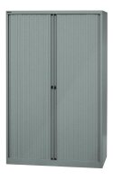 BISLEY Rollladenschrank silber 4 Fachböden 120,0 x 43,0 x 198,0 cm