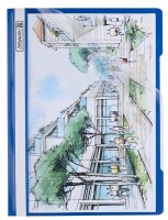 BRUNNEN Schnellhefter Kunststoff dunkelblau DIN A4 überbreit, 1 St.