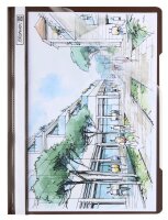 BRUNNEN Schnellhefter Kunststoff braun DIN A4 überbreit, 1 St.