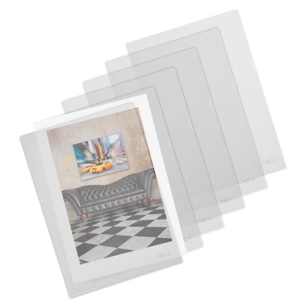 HETZEL Sichthüllen 214170 DIN A4 transparent genarbt 0,12 mm, 50 St.