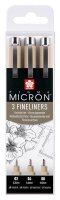 Sakura Pigma Micron Fineliner-Set schwarz, 3 St.  (...