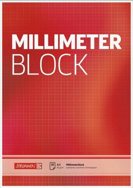 BRUNNEN Millimeterblock DIN A3 Millimeter, 1 St.