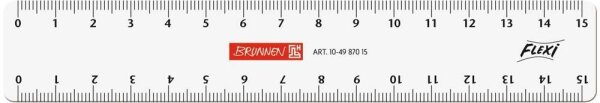 BRUNNEN Lineal Flexi 15,0 cm, glasklar