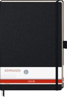 BRUNNEN Notizbuch KOMPAGNON DIN A4 punktkariert, schwarz...