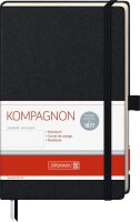 BRUNNEN Notizbuch KOMPAGNON ca. DIN A5 blanko, schwarz...