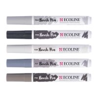 Talens ECOLINE® Brush-Pens silber, 5 St.