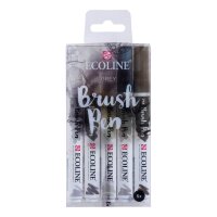 Talens ECOLINE® Brush-Pens silber, 5 St.