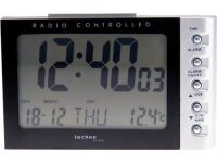 TechnoLine® digitaler Funkwecker WT 188 schwarz Kunststoff
