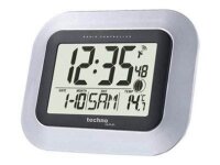 TechnoLine® digitale Funkwanduhr WS 8005 silber...