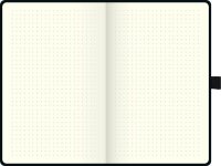 BRUNNEN Notizbuch KOMPAGNON ca. DIN A5 punktkariert, schwarz Hardcover 192, davon 16 zum Heraustrennen Seiten, 1 St.