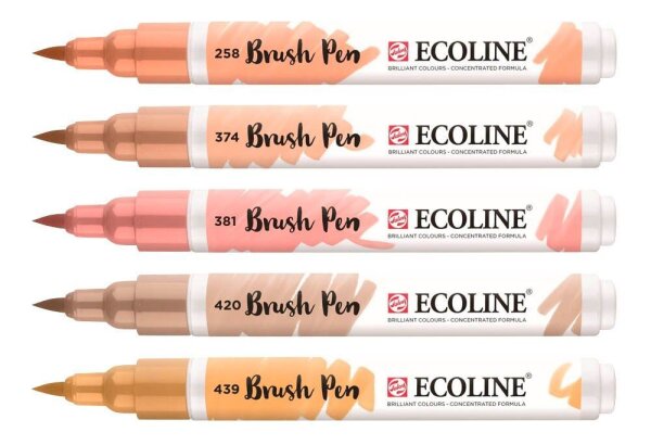 Talens ECOLINE® Brush-Pens rosa, 5 St.
