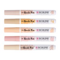 Talens ECOLINE® Brush-Pens rosa, 5 St.