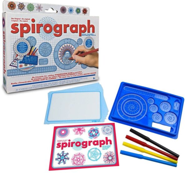 BOTI Malschablonen-Set Spirograph Starterkit farbsortiert